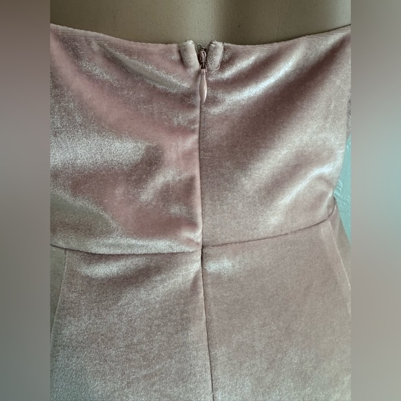 TOBI rose velvet twist front deep plunge maxi dress S NWT - Picture 5 of 12